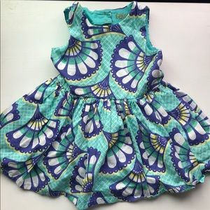 Genuine kids patterned dress with cut out in back
